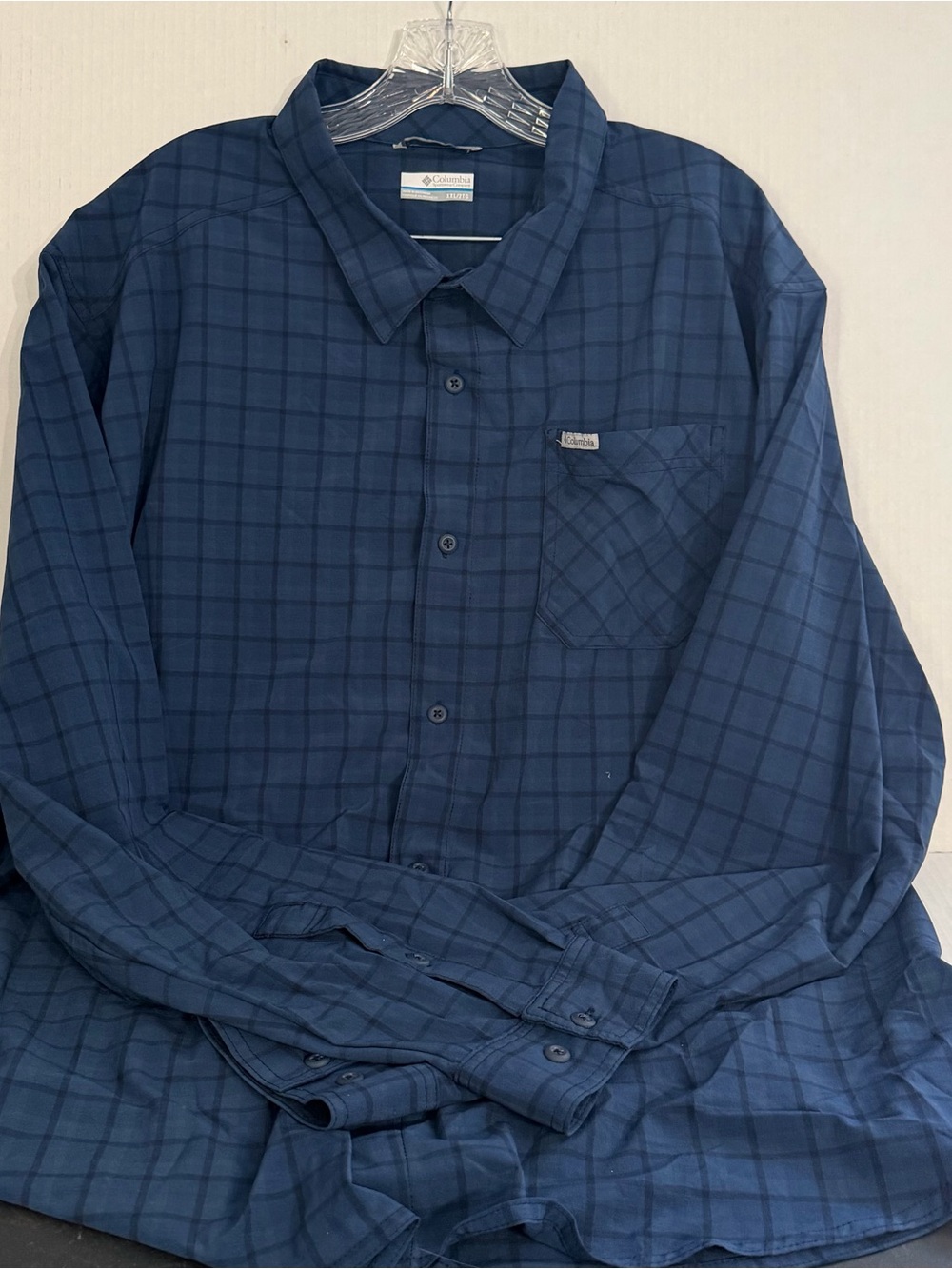 Columbia Men’s Navy Striped Button Down Shirt